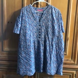 Plus Size 2X Floral Pintucked Tunic